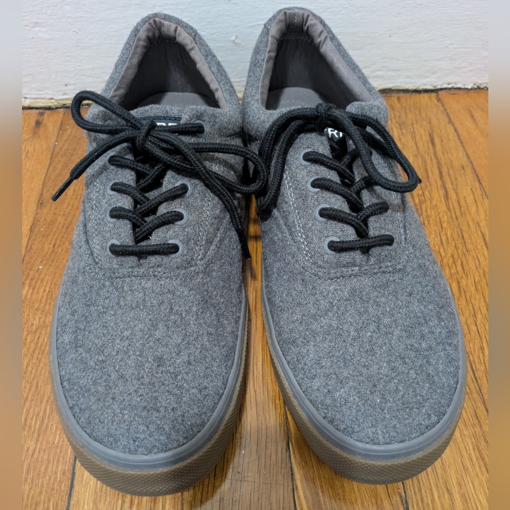 Sperry Men's Size 12 Striper II CVO SeaCycled Wool Gray And Brown
